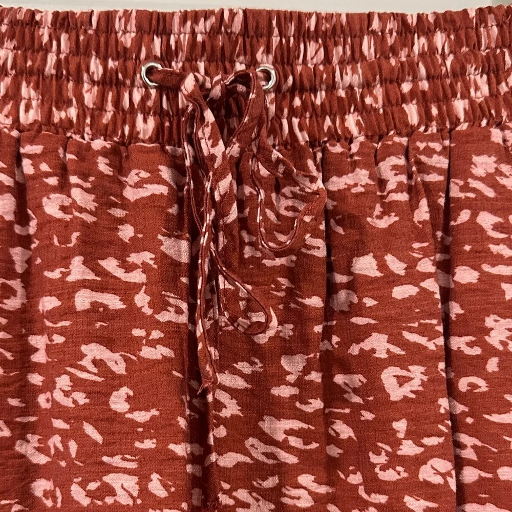 Simply Vera Vera Wang Red and White Maxi Skirt size M long elastic waist